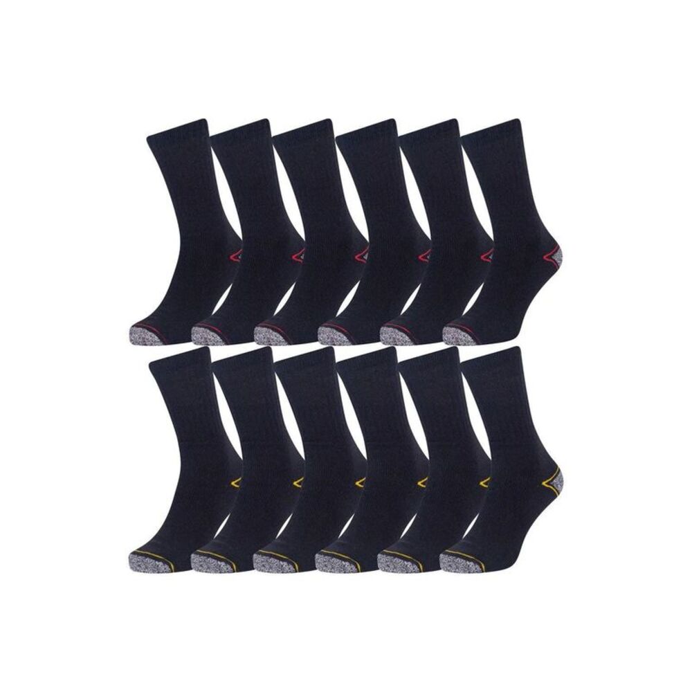 Iron Mountain Mens Heavy Duty Work Socks (Pack of 12) / Black/Gray